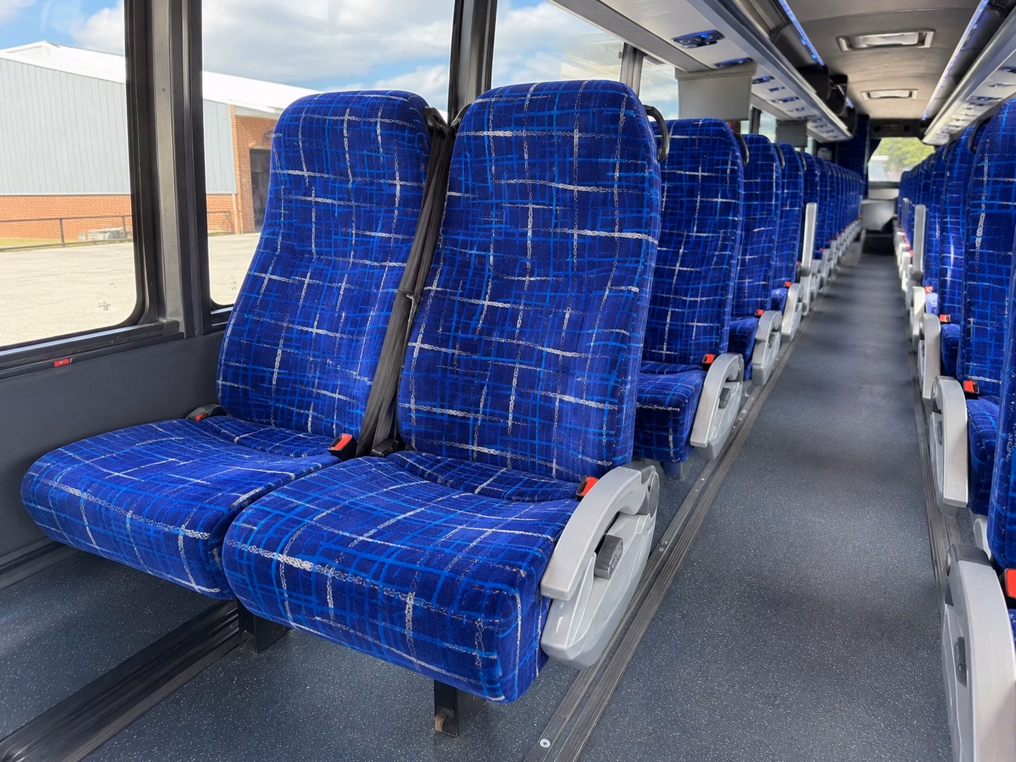 56 passenger charter bus inside