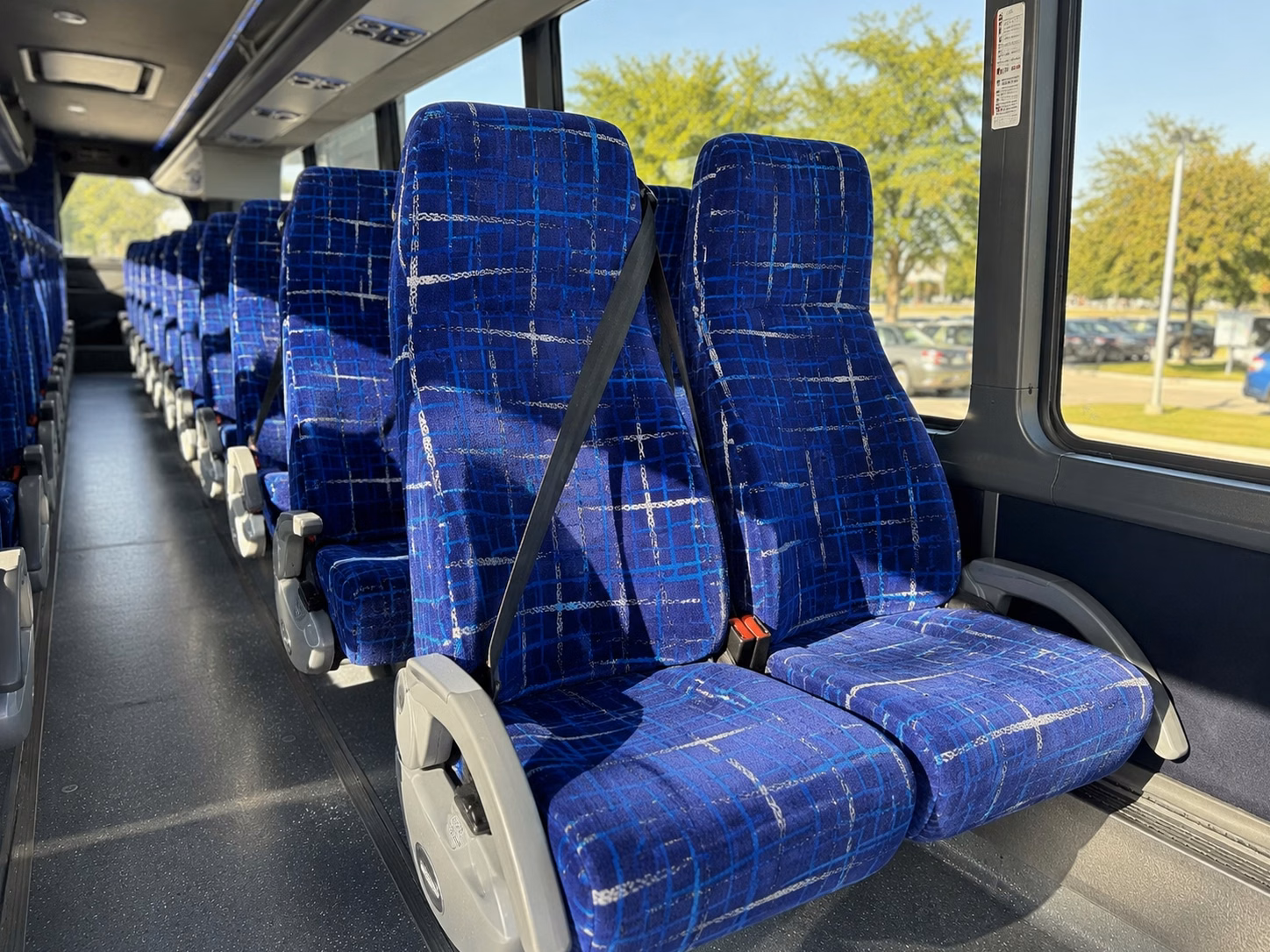 bellingham charter bus rental interior